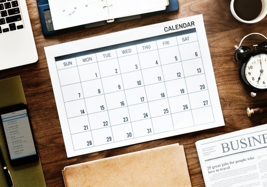 A calendar is an important tool in time management